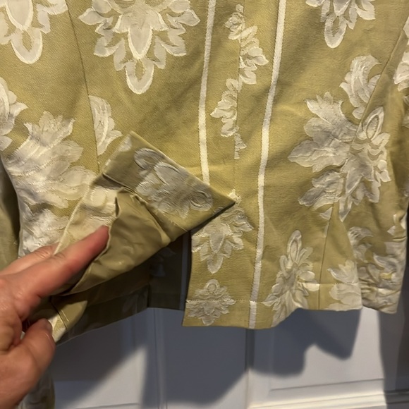 Brocade Women Jacket, Lite Sage fully lined double breasted, size 8 Apostrophe - Picture 6 of 13